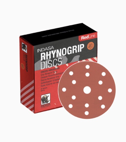 Disques abrasifs Rhynogrip Red Line P240  150mm 15Trous